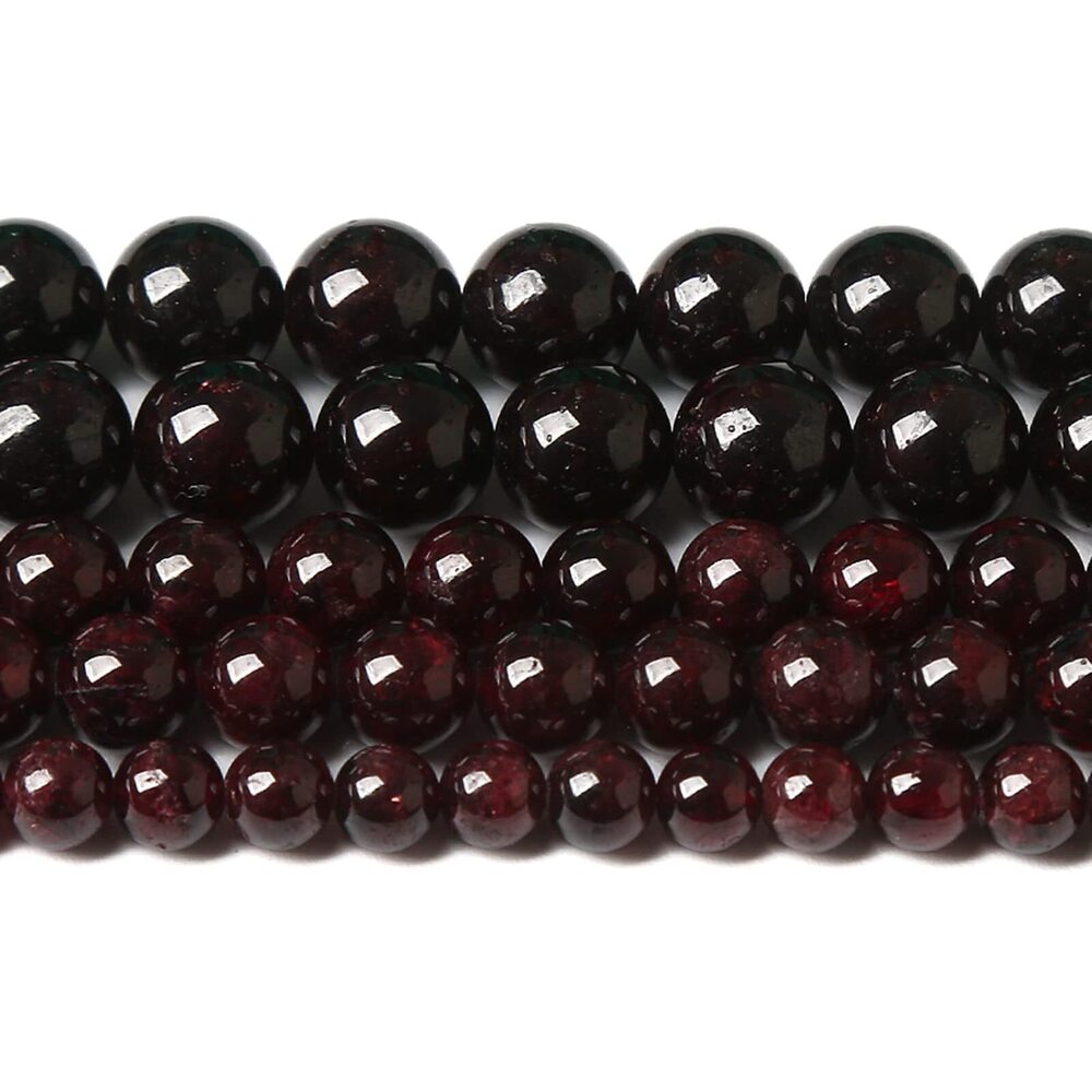 1047 8MM 45PCS Natural Garnet Gemstone Loose Beads for Jewelry Making DIY